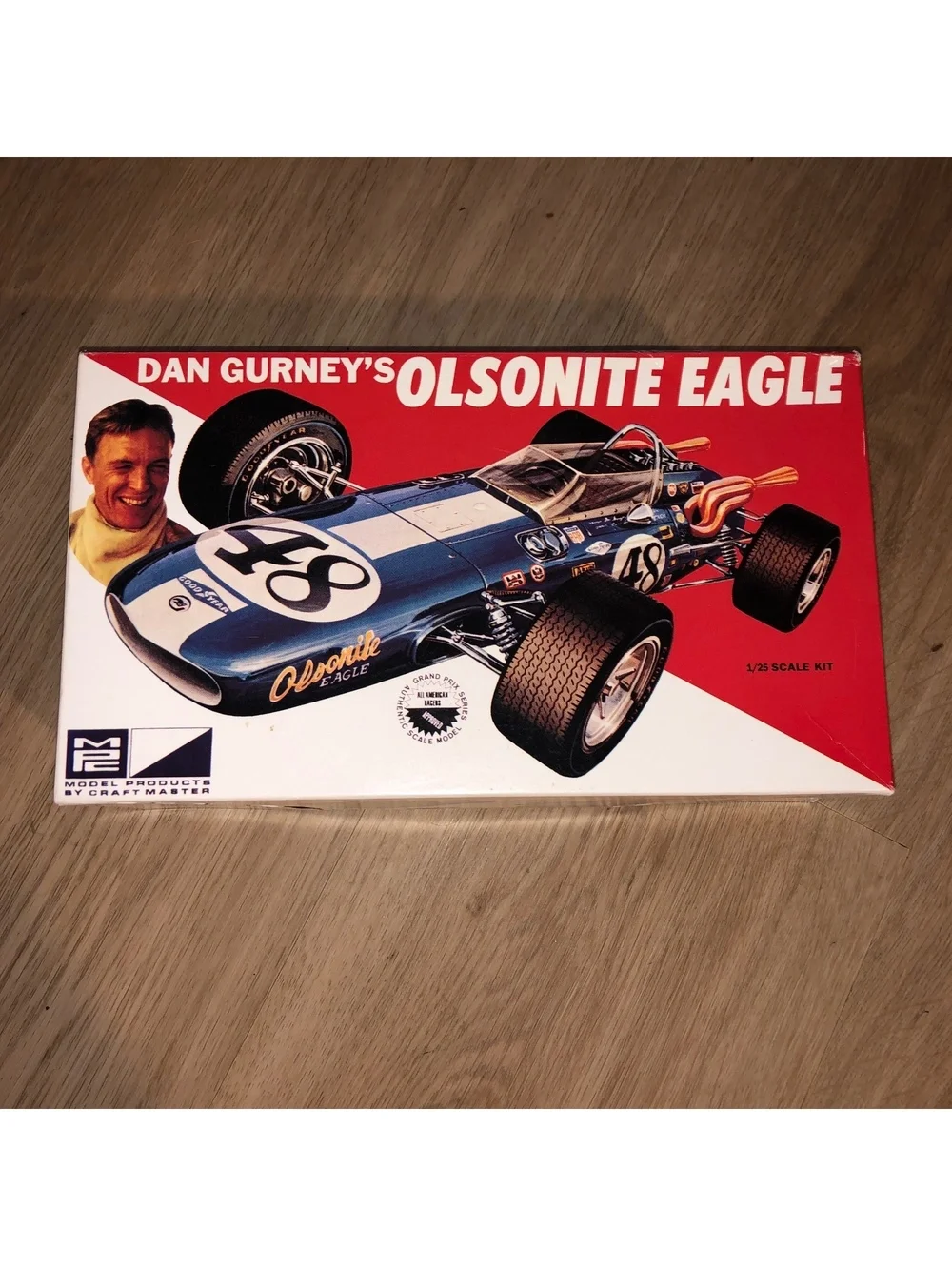 MPC 1/25 Scale Model Kit Dan Gurney's Olsonite Eagle #6026 Sealed Grand Prix Dad